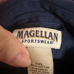 Magellan Sportswear Navy Cotton Button Up Long Sleeve Workshirt